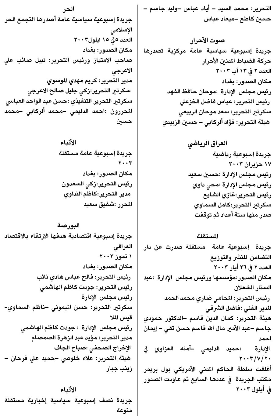 الأنباء — Part One